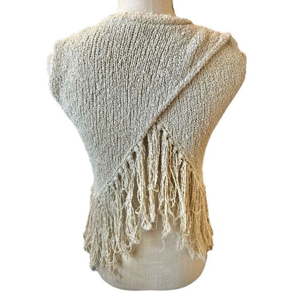ALC Sleeveless Popcorn Silk Fringe Boho Size Small - Picture 5 of 9